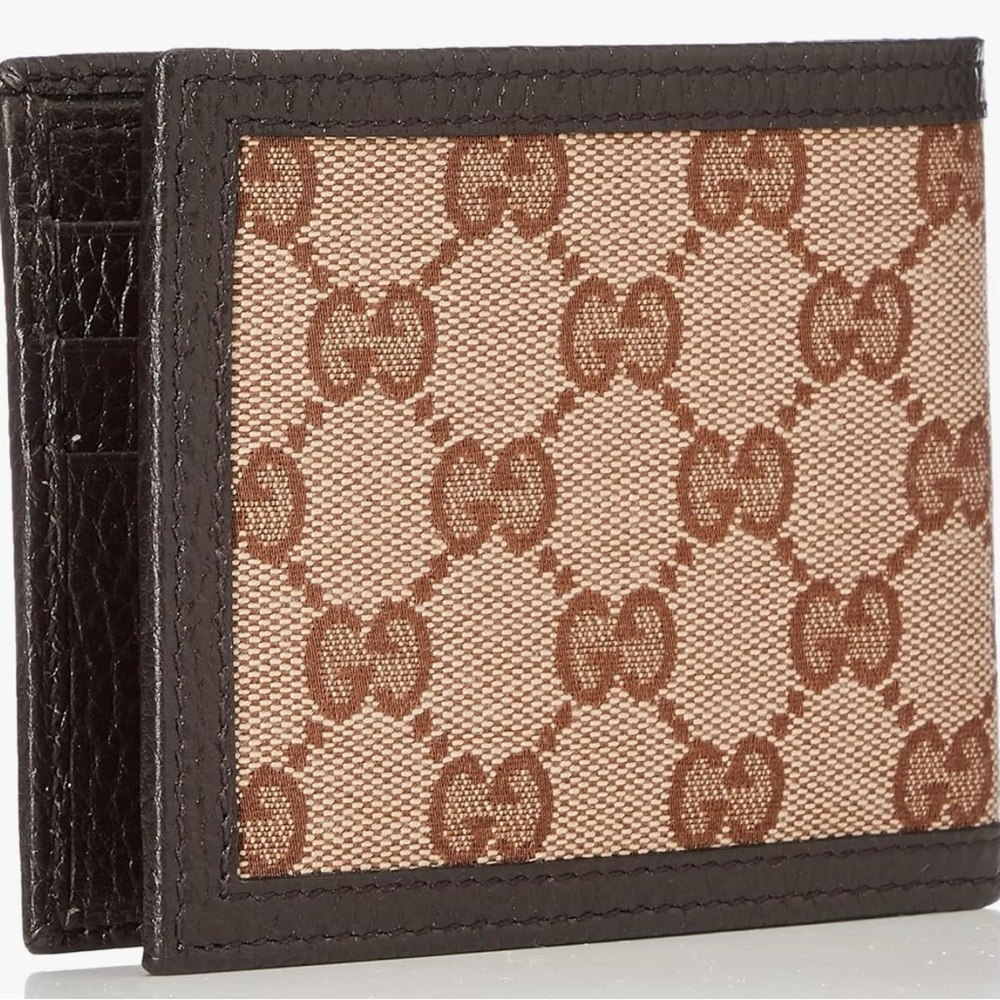 Gucci Guccissima Canvas and Ebony Leather Trim Men’s Wallet - Picture 5 of 7
